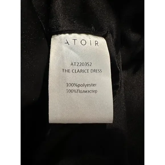 NWT Atoir Size 6 Black Slip Clarice Open Back Maxi Spaghetti Strap Dress LBD - Picture 9 of 10